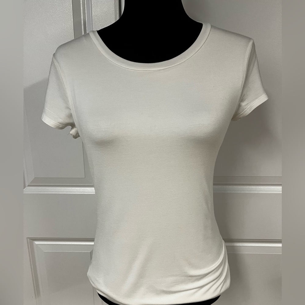 Express Scoop Neck Fitted Tee Top
